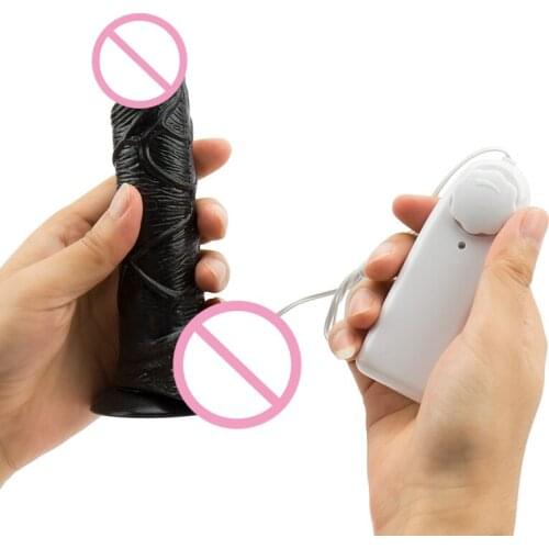 Erotic Vibrating Dildo Realistic Powerful Dual Vibrators Dick Small Suction Cup Penis Strapon Intimate Adult Sex Toys for Woman