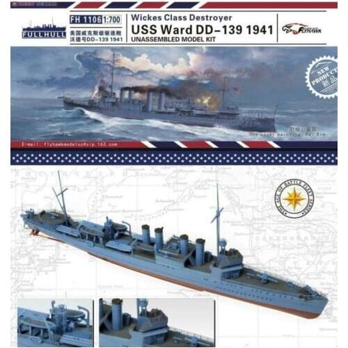 Flyhawk 1/700 FH1106 USS Destroyer Ward DD-139 1941