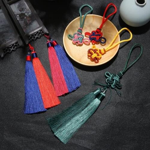 1set/bag Mixed Colors Chinese Knots Ice Silk Tassels For DIY Jewelry Home Curtain Sewing Accessories Bag Pendant Craft Tassel
