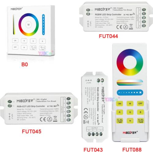 Miboxer RGB/RGBW/RGB+CCT LED Strip Controller 12V 24V 15A Lamp Tape Dimmer switch Touch Panel 2.4G Remote turn off light timing