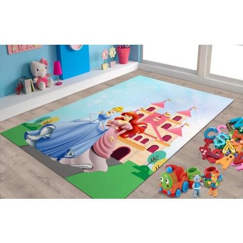 Cinderella Patterned Carpet ,Non Slip Floor Carpet,Teens Carpet,Turkish Rug