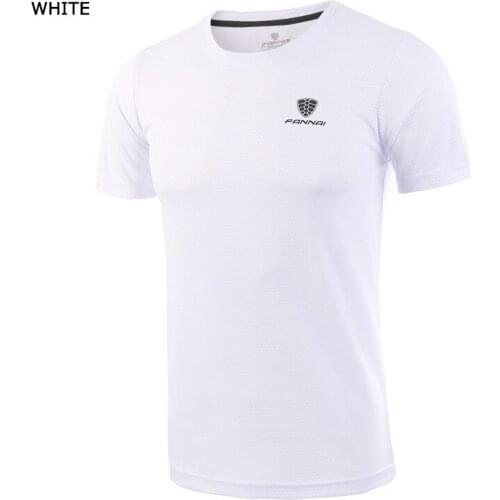 Summer Fashion Clothing Solid Breathable Quick Dry Men Short Sleeve O neck T shirt Plus Size Loose Singlet