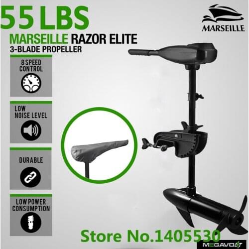 Boat motor electric motor MARINE 55LBS ELECTRIC OUTBOARD TROLLING MOTOR WHITE For Salt Water