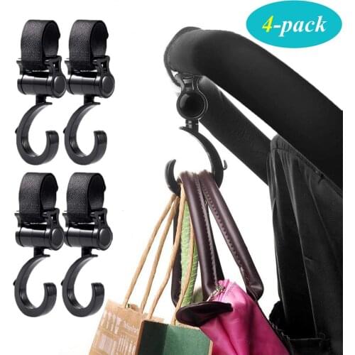2pcs New Baby Child Stroller Hanging Hook Clip Stroller Metal Portable Multifunction Metal Hook Stroller accroche torchon mural