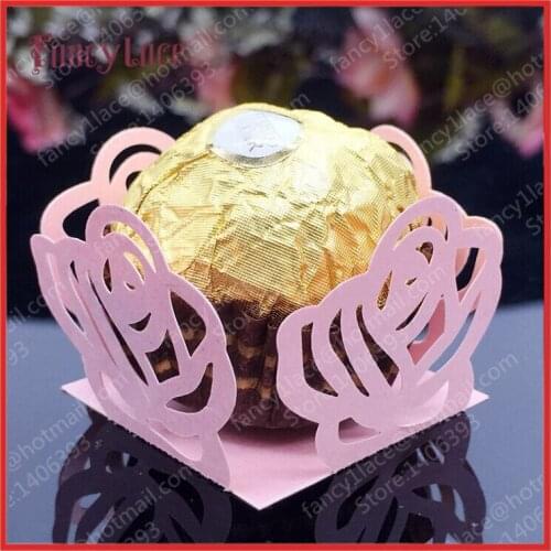 MINI cupcake wrappers, 60pcs, birthday party decorations for kids party supplies, Lace chocolate box Wedding Table Decoration