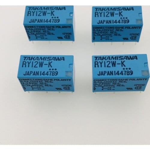 Original RY12W-K 12VDC 8pin 0.5A 125VAC relays