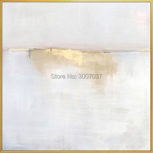 Excellent Artist Pure Hand-painted High Quality Abstract Golden Oil Painting on Canvas Luxury Gold Foil Abstract Oil Painting