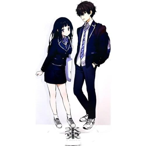 HYOUKA Oreki Hotaro Chitanda Eru GM acrylic stand figure model plate holder cake topper anime