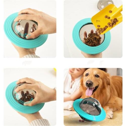 Pet Supplies Universal Dog Flying Discs Toys TPR Cat Chew Tools Leaking Food Feeder Ball Puppy Training Toy Dog Accessories
