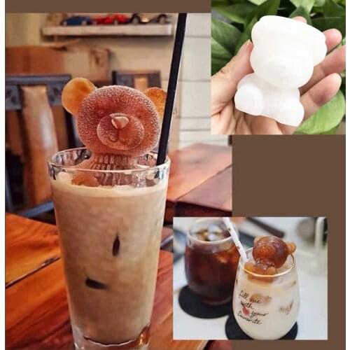 3D Silicone Mold Mousse Cake Mould DIY Ice Cream Maker Bear Cola Jelly Pudding Fondant Decoration Kitchen Accessories