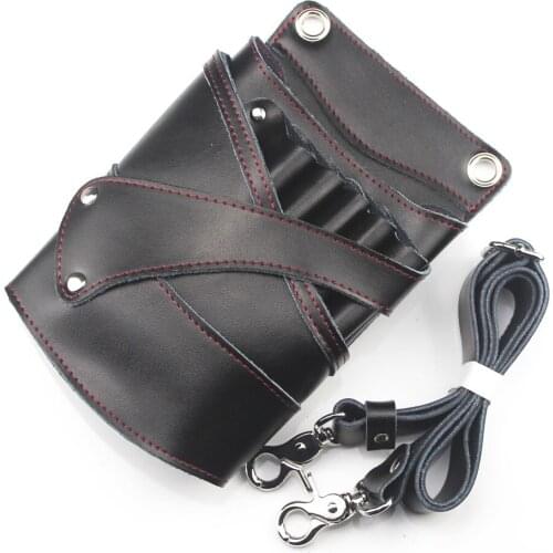 Professional Pet scissors bag Waist Pack real leather bag Large Capacity hairdresser Case for Pet groomer