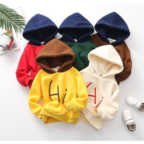 Boys Sweater 2019 New Korean Toddler Boys Plus Velvet Thickening Sweatshirt Childrens Hooded Autumn and Winter Pullover Jacket