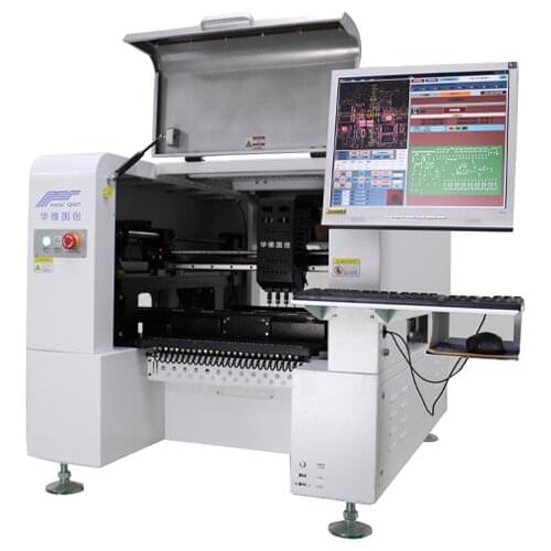 Small Type LED Assembly LED Mounting Machine HW-T4SG-50F SMT Desktop Pick And Place LED Making Machine