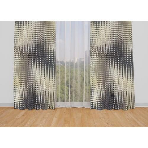 Vintage Tumbled Looking Fund Curtain