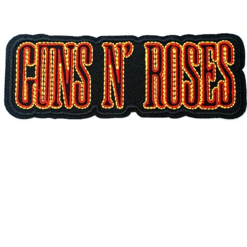 BAND (Size:4.0X12cm) Badges Iron On Embroidered Patch For Cloth Cartoon Badge Patches Garment Appliques DIY Accessory