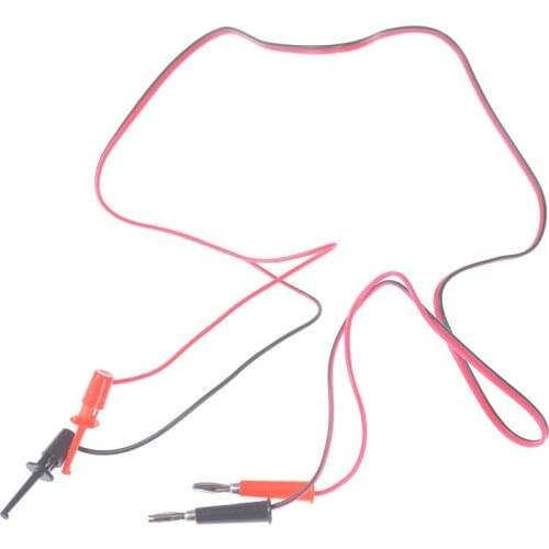 1 =Pair 4mm Banana Plug to Test Hook Clip Probe Test Leads Wire Cable for Digital Multimeter Multi Meter Tester Equipment