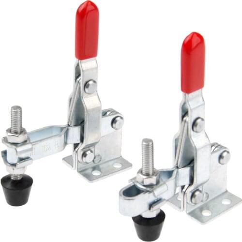 2pcs GH-102-B Vertical Type Toggle Clamping Hand Tool Holding Capacity 100kg 220Lbs Quick Release Fixture Toggle Clamp