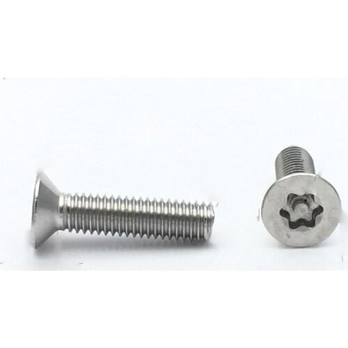 20pcs M5 Torx countersunk with column screws flat head plum socket screw six-lobe slot bolt stainless steel 8mm-60mm long