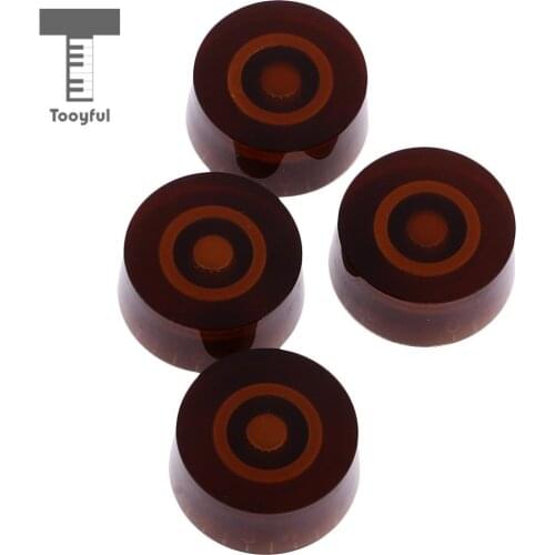Tooyful Replacement 4Pcs Coffee Speed Control Knob Button Numberals For LP Les Paul Electric Guitar Parts