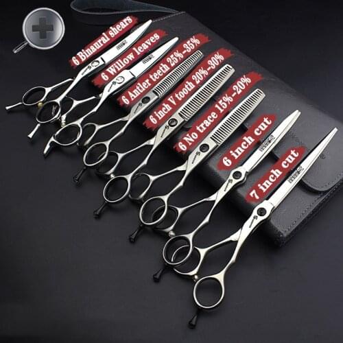 6 inch Salon Cutting Tools Barber Hairdressing Scissors Tools Professional Style Scissors Anti-slip wear-resistant Free logo