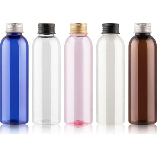 50pc 150ml Blue Brown Transparent White Plastic Bottle 150CC Shampoo Bath Liquid Soap Container Personal Care Refillable Bottles