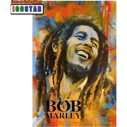 5D DIY diamond painting Cross stitch Bob Marley soul music singer full Square/Round Rhinestone embroidery mosaic Decorative gift