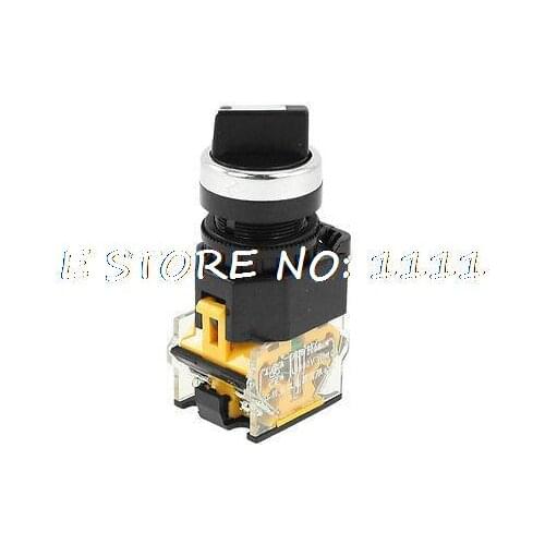 AC 380V 10A 1NO+NC 4 Terminals 2-Position Selector Self-Lock Rotary Switch