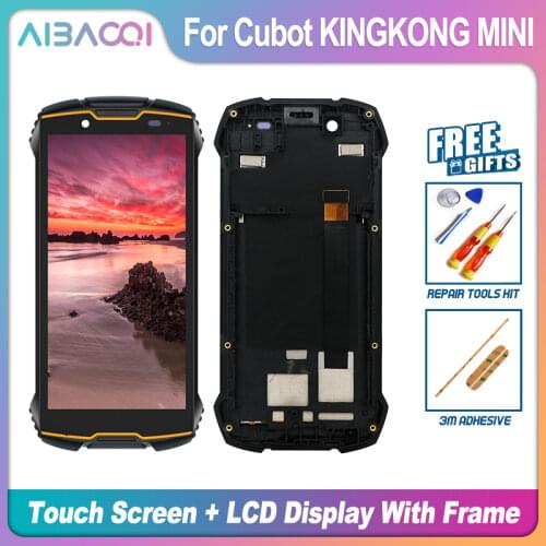AiBaoQi Brand New Touch Screen+LCD Display+Frame Assembly Replacement For Cubot Kingkong/KingKong Mini/R15/J5/Magic Phone
