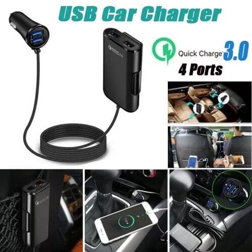 Fast charge front and rear new 8A front and rear seat car charger QC3.0 car charger 36W front and rear 4USB port multi-function