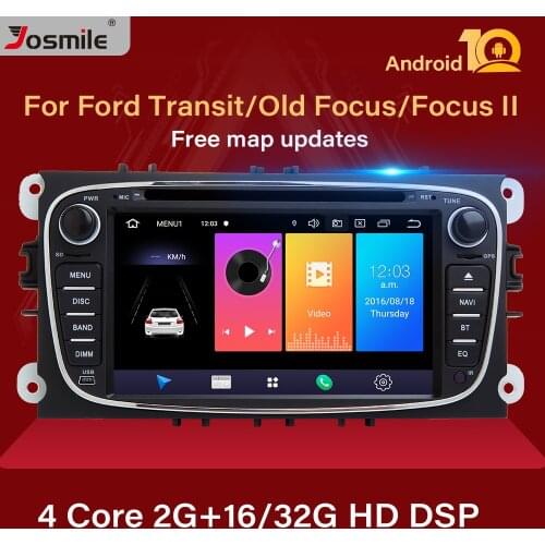 IPS DSP 2 Din Android 10.0 Car Radio For Ford Focus 2 S-Max Mondeo MK4 Galaxy C-Max Stereo GPS Navigation Multimedia DVD Player