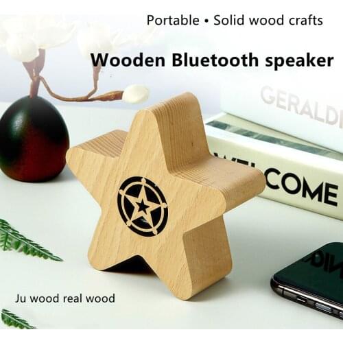 Wooden Speaker Pc Sound Box Outdoor Free Car Small Speaker Computer MP4 Bluetooth Speakers Audio Center Minifit Portable Video