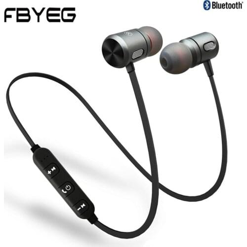 FBYEG C10 Magnetic Bluetooth Earphone Waterproof Wireless Headphones Sport Bluetooth Headset Earpiece with Microphone for phone