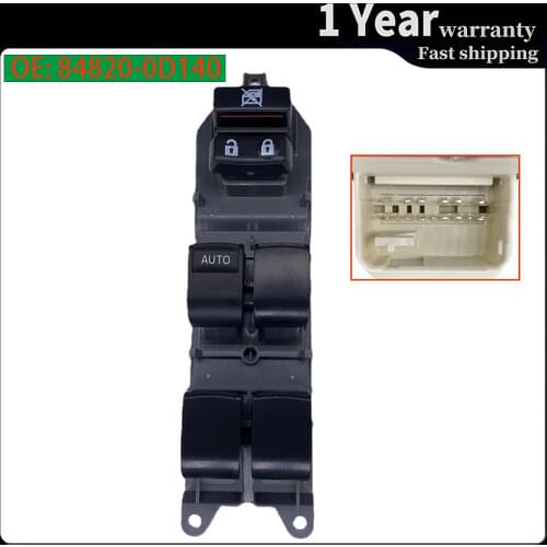 Master Window Switch Regulator Button Power Console for Toyota Tundra Prius Yaris Camry 84820-0D140 Car Accessories