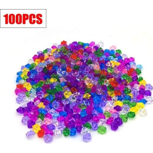 100PCS Plastic Crystal 14*11mm Acrylic Crystal Diamond Pawn Irregular Stone Party & Holiday DIY Decorations
