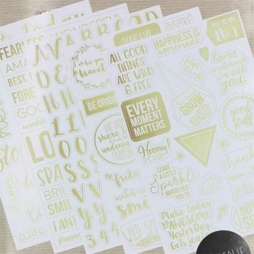 KSCRAFT Lovely Life Gold Foil Paper Sticker For Scrapbooking DIY Projects/Photo Album/Card Making Crafts