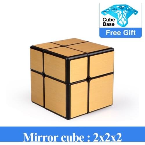 Hot selling QiYi Cast Coated strange shape Mirror cube 2x2 logic game professional 2x2x2 speed cubo magico educational toys gift