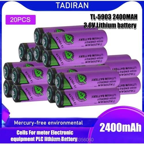 20PCS TADIRAN TL-5903 ER14500 AA 3.6V 2450mAh lithium battery for facility equipment spare generic lithium battery