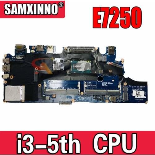 100% working for Dell Latitude E7250 Motherboard Intel Core i3-5010U 2.1GHz CPU 2PVP8 02PVP8 CN-02PVP8 ZBZ00 LA-A971P tested ok