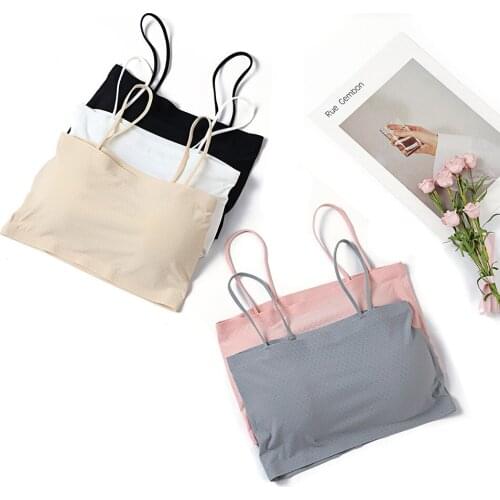 Sexy Tank Top Solid Halter Women Summer Camis Camisole Fashion Casual Tube Top Female Sleeveless Cropped Vest