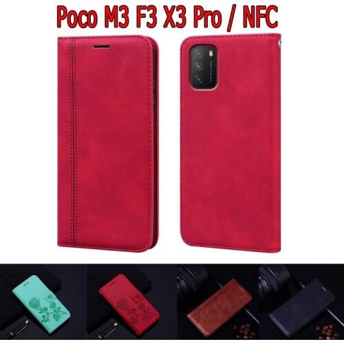 Fashion Flip Case For Poco M3 Cover M2010J19CT Phone Protective Shell For Funda Xiaomi Poco X3 NFC Case M2007J20CG Leather Book