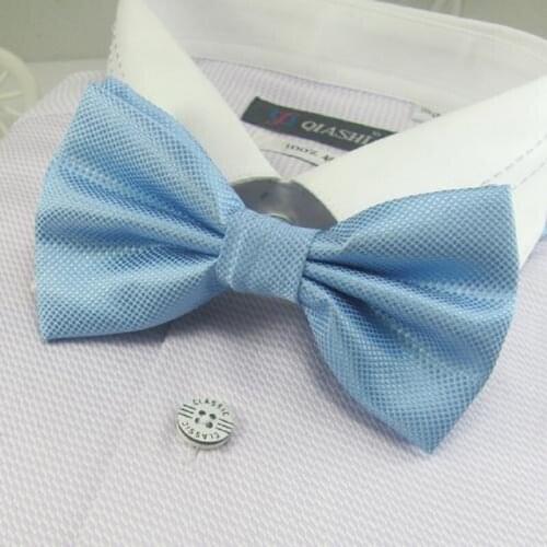 Men solid bowties bows blue tie knots bow ties necktie butterfly