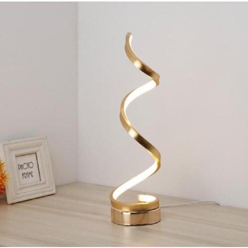 New LED Spiral Table Lamp Modern Simple Desk Bedside Lamp For Home Living Room Bedroom Read LED Lamp Bedside Table Night Lights