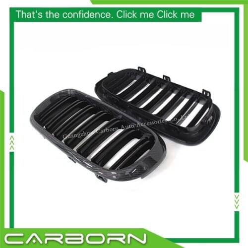 For-BMW X Series X5 F15, X6 F16 2014 2015 2016 Carbon Fiber Kidney Grille Front Grille Overlay
