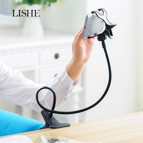 Lazy Mount Holder Phone Stand For iPhoneX Samsung Long Arm Stretchable 360 Rotation Desk Dock Bed Clip Soporte Movil Phone Stand