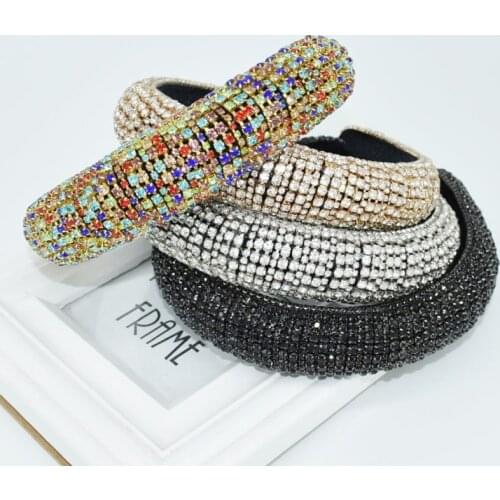 2020 Trend Baroque Hair Bands Fashion Female Hair Accessories Hair Tie Shiny Diamond Headband For Women Lady Christmas Present