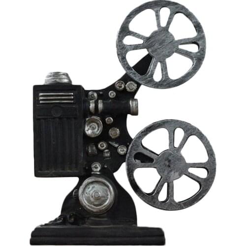 Retro Photographic Projector Figurine Sculpture Resin Craft Home Decoration