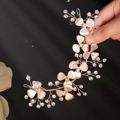 Luxury Romantic Super Fairy Flower Crystal Hair Bands Headbands Decor Rhinestone Bride Wedding Hair Jewelry Accessories