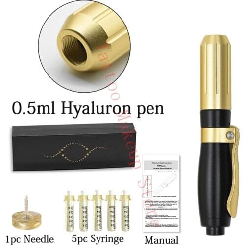 0.3ml & 0.5ml Hyaluronic Acid Pen High Pressure Mesotherapy Gun Needle Free Meso atomizer Hyaluron gun for lip face body lifting