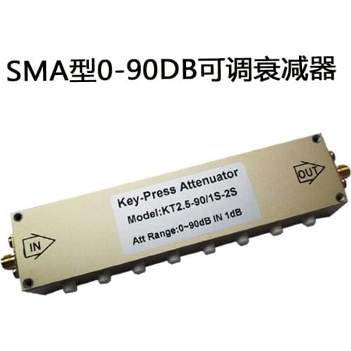 SMA type N RF signal adjustable attenuator 0-30db 60dB 90dB key step adjustable attenuator