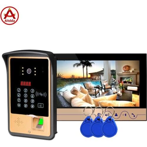 Stable Video Door phone Intercom System Aitdda 9 Inch touch Color Screen video doorbell